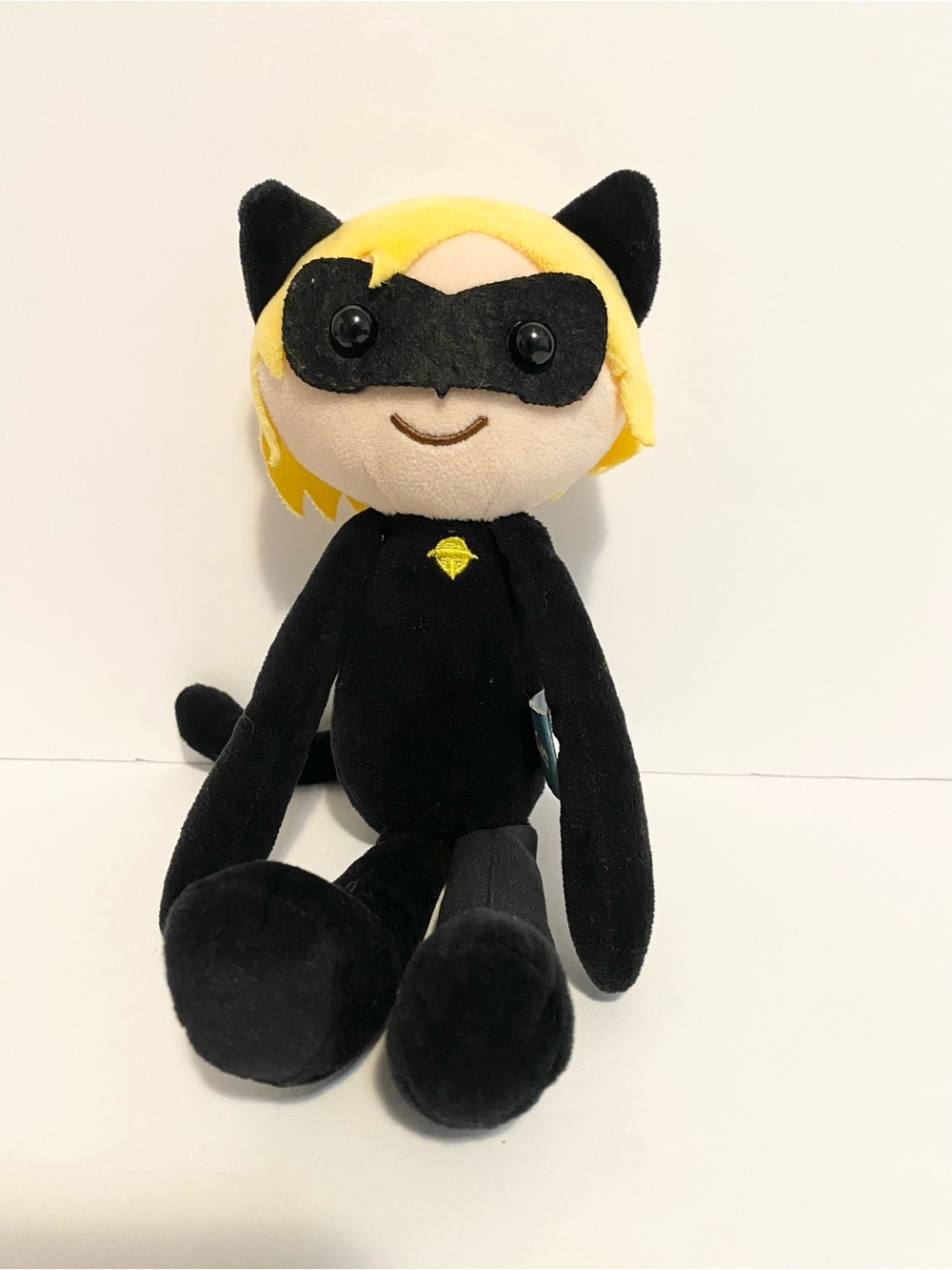 Miraculous Ladybug Cat Noir Plush Toy Stuffed Animal Soft Doll Black 9”
